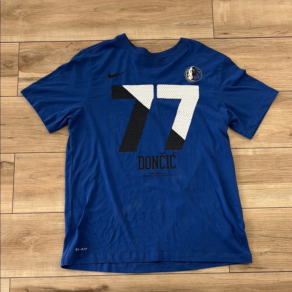 Nike Blue Short Sleeve Luka Doncic Dri-fit